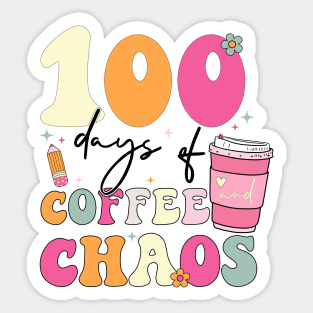 100 Days of Coffee and Chaos Sticker